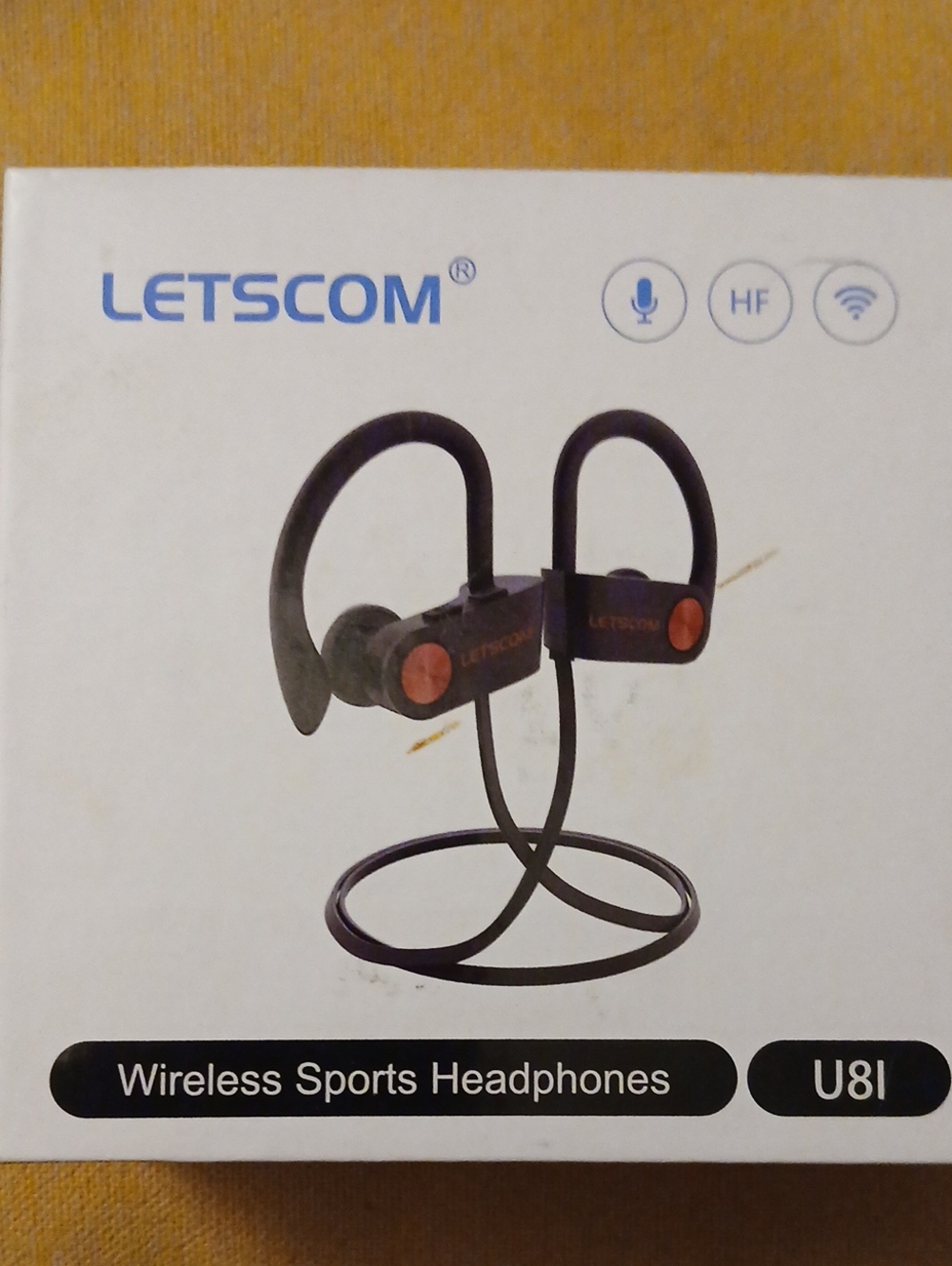 Letscom U8I are wireless, neckband-style sport earbuds featuring IPX7 waterproof